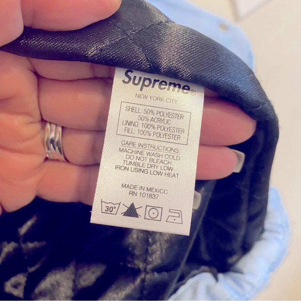 Like New Supreme Taxcala Blanket Men’s Jacket In Light Blue - Size L - Picture 6 of 16